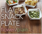 FLAT SNACK PLATE flower/plain